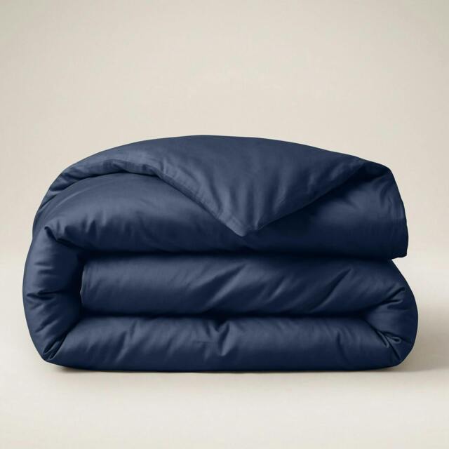 Rackhams Sateen Duvet Cover - Navy - King - image 1