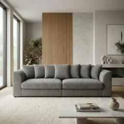 Rackhams Chicago Scatter Back Living Room Furniture Range - Storm Grey - 4 Seater - thumbnail 1