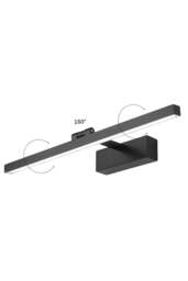 Rackhams Modern Front Mirror LED Vanity Wall Light - Black - One Size - thumbnail 3