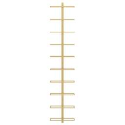 Rackhams Wall-mounted Wine Rack for 10 Bottles Gold Metal - thumbnail 4