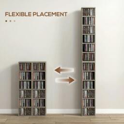 Rackhams Set of Two 102 CD Storage Units - Dark Wood-Effect - thumbnail 5