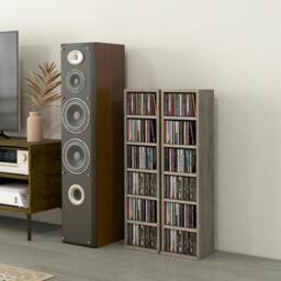 Rackhams Set of Two 102 CD Storage Units - Dark Wood-Effect - thumbnail 2
