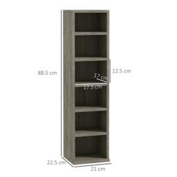 Rackhams Set of Two 102 CD Storage Units - Dark Wood-Effect - thumbnail 3