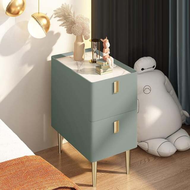 Rackhams Corona Bedside Table - Green - 30cm - image 1