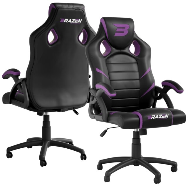 Rackhams Puma PC Gaming Chair - Purple - PU - PC Gaming Chair