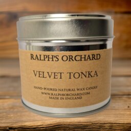 Rackhams Velvet Tonka Candle – Lavender, Tonka & Amber Scent - Silver Tin - Silver Tin - thumbnail 5