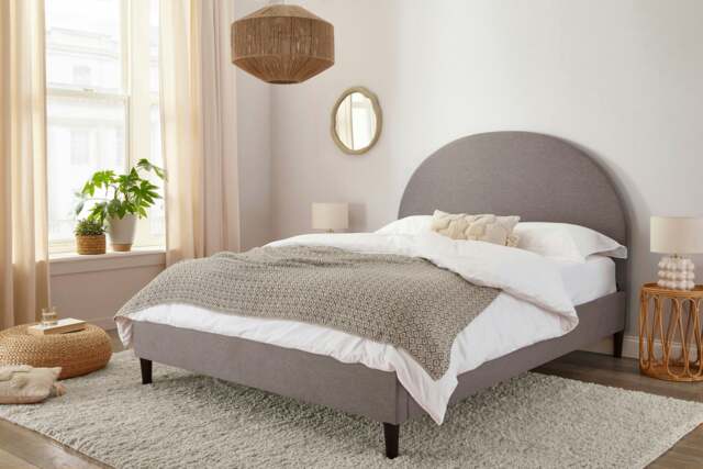 Rackhams Roma Arch Grey Upholstered Bed Frame - King - image 1