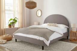Rackhams Roma Arch Grey Upholstered Bed Frame - King