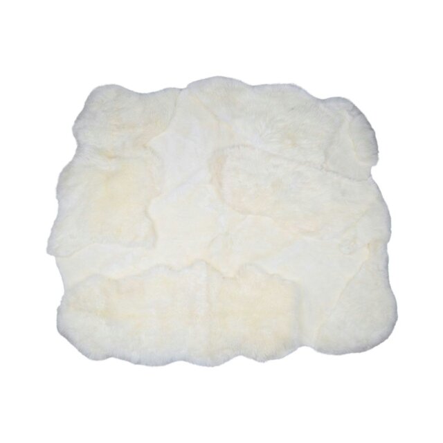Rackhams Multi Layered Design Rug of Premium New Zealand Sheepskin, Long Wool /Short Wool - Ivory - 170x240 cm - image 1