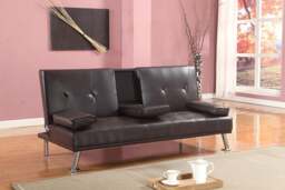 Rackhams Verona Faux Leather Sofa Bed - Red - thumbnail 2