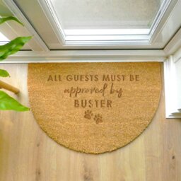 Rackhams Personalised Approved By The Pet Half Moon Indoor Doormat - thumbnail 2
