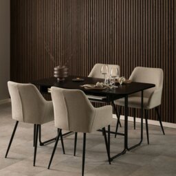 Rackhams Darlington  Dining Table in Black - Black - No - Black - thumbnail 6