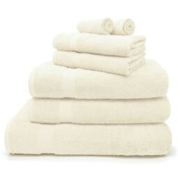 Rackhams Luxury Egyptian Cotton Towels 550gsm Cream - Cream - Bath sheet
