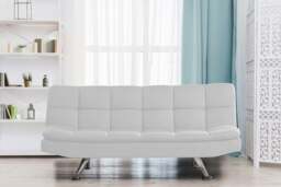 Rackhams Oakland 3 Seater Padded Cube Design Sofa Bed - Pink - thumbnail 4