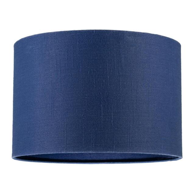 Rackhams Designer Navy Peony Blue Textured Linen Fabric Circular Lamp Shade - image 1