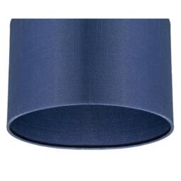 Rackhams Designer Navy Peony Blue Textured Linen Fabric Circular Lamp Shade - thumbnail 5