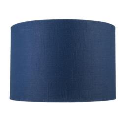 Rackhams Designer Navy Peony Blue Textured Linen Fabric Circular Lamp Shade - thumbnail 4