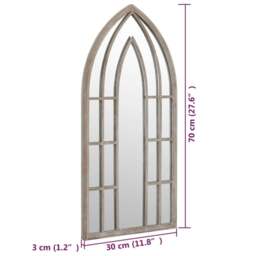 Rackhams Garden Mirror Sand 70x30 cm Iron for Outdoor Use - thumbnail 6