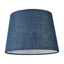Rackhams Modern Denim Effect Navy Midnight Blue Linen Fabric Drum Lamp Shade