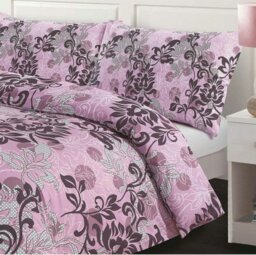 Rackhams Amelia Duvet Cover Set Bedding - Double - Red - thumbnail 3