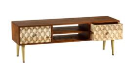 Rackhams Camille Retro Large Plasma TV Unit - 140 cm - 45 cm - Wood - thumbnail 3