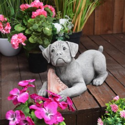 Rackhams Dog and Shoe Stone Garden Ornament - thumbnail 6