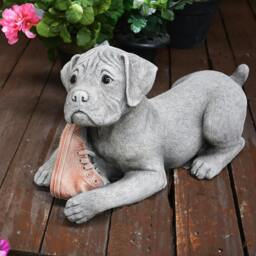 Rackhams Dog and Shoe Stone Garden Ornament - thumbnail 3