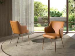 Rackhams Brown Leatherette Chair 4162 - thumbnail 3