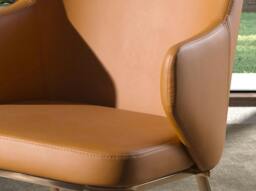 Rackhams Brown Leatherette Chair 4162 - thumbnail 5