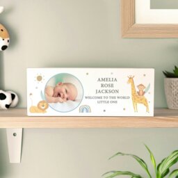 Rackhams Personalised Safari Animals Photo Upload Wooden Ornament - thumbnail 2