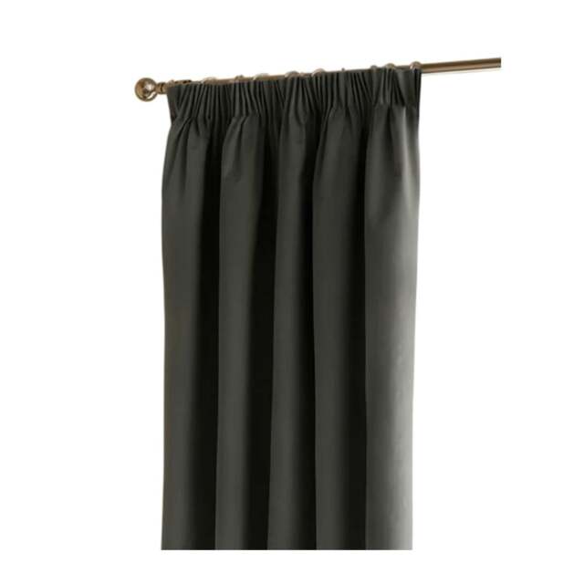 Rackhams Ultimate Velvet Eyelet Curtains - Charcoal - 168cm x 229cm - Charcoal - 100% Polyester - image 1