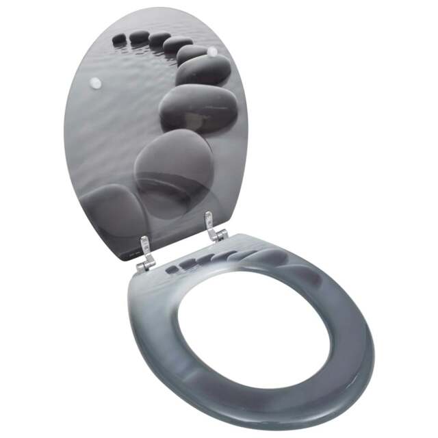 Rackhams WC Toilet Seat MDF Lid Stones