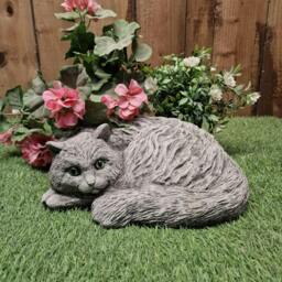 Rackhams Persian Cat Stone Cast Garden Ornament - thumbnail 5