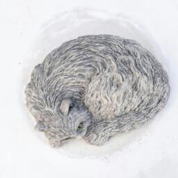 Rackhams Persian Cat Stone Cast Garden Ornament - thumbnail 4