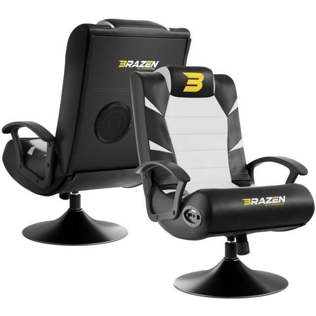 Rackhams Pride 2.1 Bluetooth Surround Sound Gaming Chair - White - PU - Sound Chair - image 1