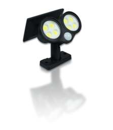 Rackhams Twin LED Solar Security Lamp  Wall and Floor Mount With Movement Sensor.
