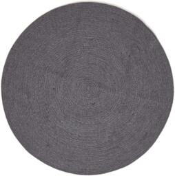 Rackhams Grey and Black Melange Braided Rug - 200 cm Round - thumbnail 2