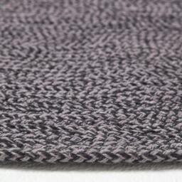 Rackhams Grey and Black Melange Braided Rug - 200 cm Round - thumbnail 4
