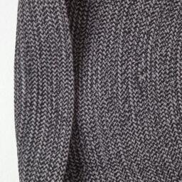 Rackhams Grey and Black Melange Braided Rug - 200 cm Round - thumbnail 5