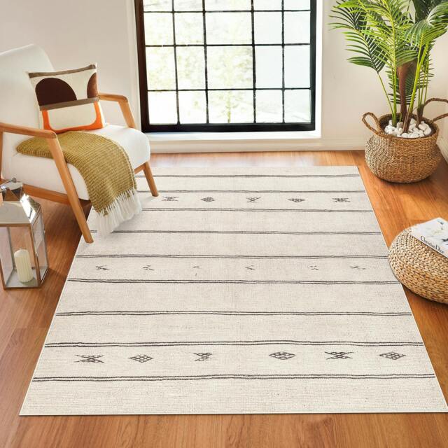 Rackhams Becki Owens Rivi-Global Ivory Black Rug - 160 x 213 cm - image 1