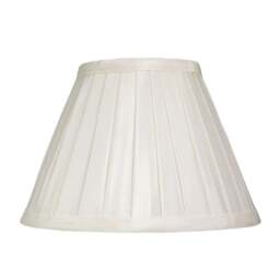 "Rackhams Traditional Classic Cream Faux Silk Pleated Inner Lined Lamp Shade - 8"""
