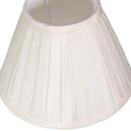 "Rackhams Traditional Classic Cream Faux Silk Pleated Inner Lined Lamp Shade - 8""" - thumbnail 2
