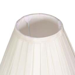 "Rackhams Traditional Classic Cream Faux Silk Pleated Inner Lined Lamp Shade - 8""" - thumbnail 3