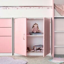 Rackhams Lacy Pink Storage Mid Sleeper Bed - Bed And Memory Mattress - thumbnail 4