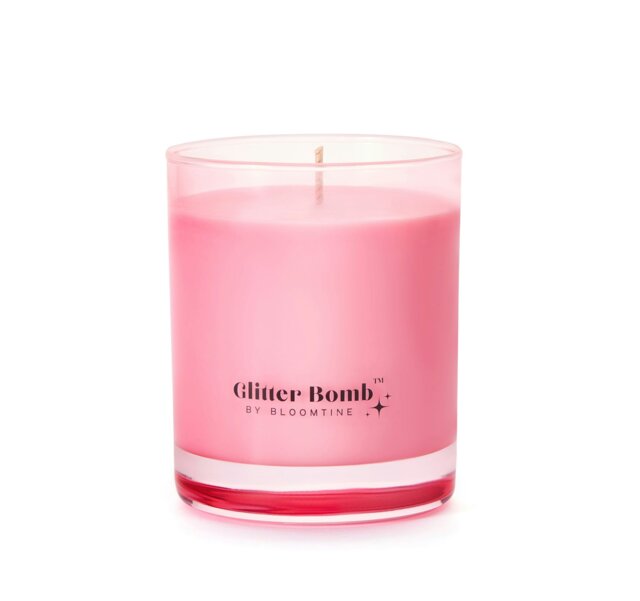 Rackhams Pink Cosmos - Glitter Bomb™ Gift Candle Blackcurrant, Vanilla & Jasmine 230G - image 1