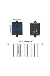 Rackhams Solar-Powered Meteor Shower String Lights with Remote Control - White - One Size - thumbnail 4