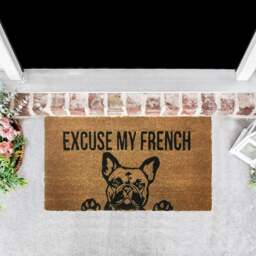 Rackhams Coir Animal Excuse My French Mat 40x70 cm - thumbnail 2