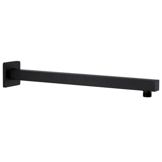 Rackhams Shower Support Arm Square Stainless Steel 201 Black 40 cm
