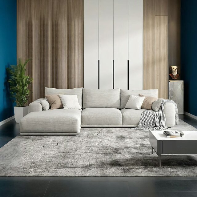 Rackhams Frances Three Seater Corner, Four Seater Corner Sofa, Cotton Linen - Others ( Contact Us ) - Four Seater Corner 350cm - Right Hand Facing - image 1