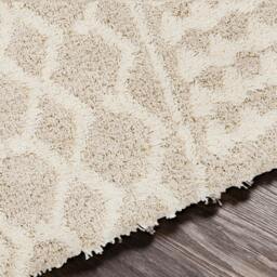 Rackhams Urban Shag-Geometric Cream Beige Soft Plush Pile Rug - 80 x 220 cm - thumbnail 4
